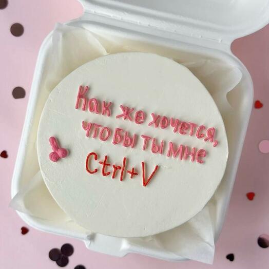 Бенто торт "Ctrl+V" для парня, мужа, жениха