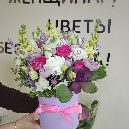 Цветы в коробке микс