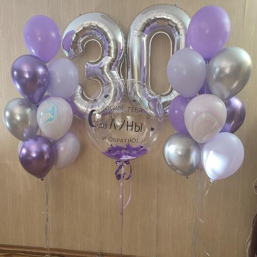 Набор шаров жене на 30 лет