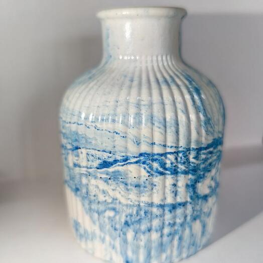 Ваза СКАНДИ голубой мрамор