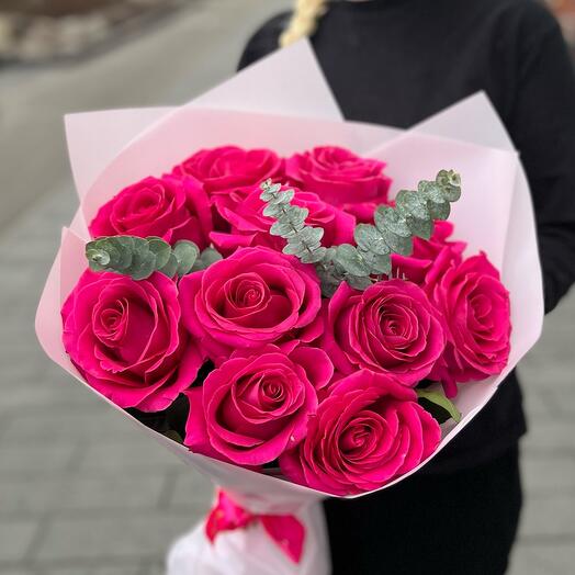 11 ароматных розовых роз Пинк Флойд