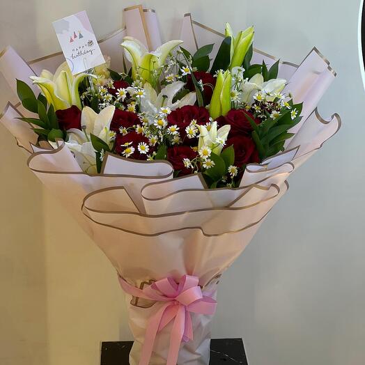 Lily Rose Beautiful Birthday Bouquet