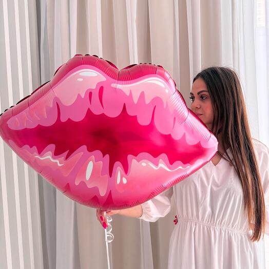 Большой шар «Поцелуй» с гелием 💋