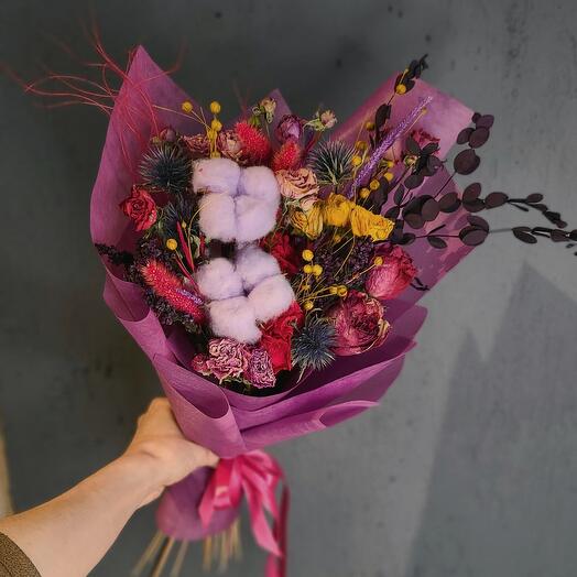 Букет из сухоцветов "Венецианский карнавал"