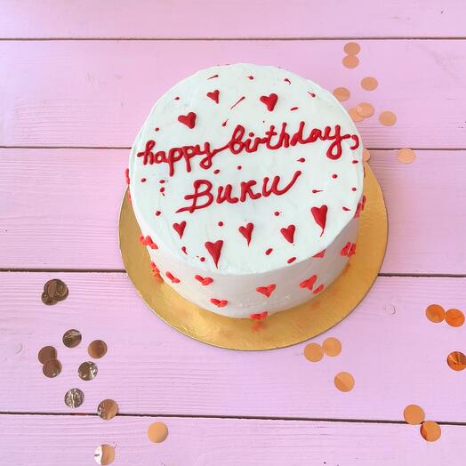 Торт «Happy birthday,Вики!»