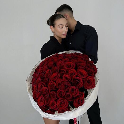 Букет из 101 розы Эквадор 70 см