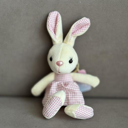 Брелок игрушка «Моя зайка» (бежевый)