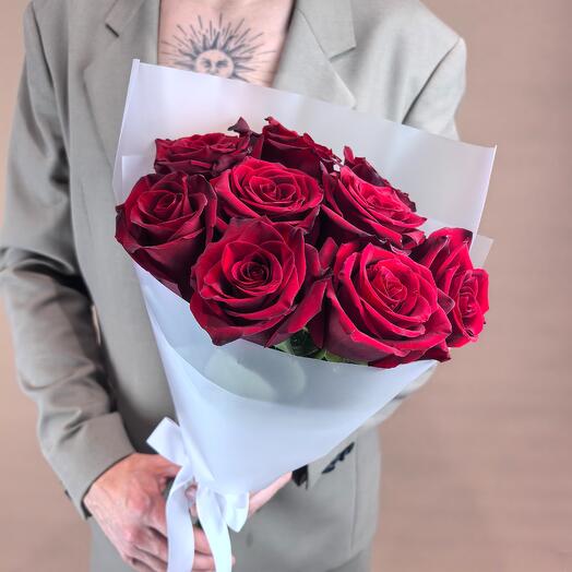 Красные Розы Эквадор 9 шт