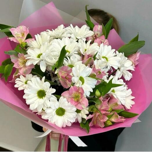 Хит продаж🌷🌷💐Нежные альстромерии и романтичная хризантема