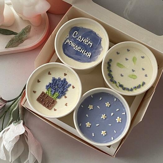 Cake to go "Happy Birthday", торт в стакане 4 шт - трайфлы