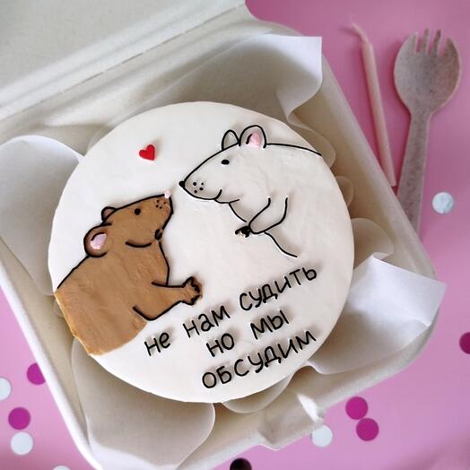 Бенто-торт с крысками для подруги