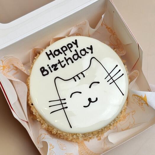 Бенто торт happy birthday котик