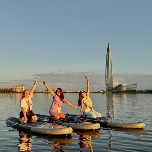 Подарочный сертификат «SUP прогулка Закат у Лахты» (2 часа, 1 человек)