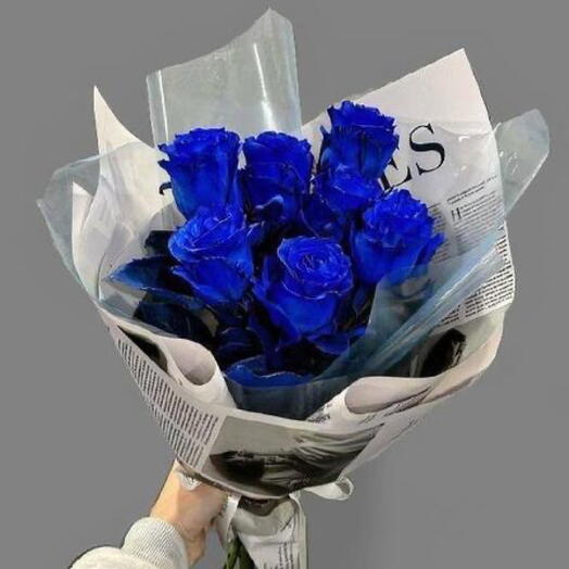 Букет 7 синих роз 😍💙