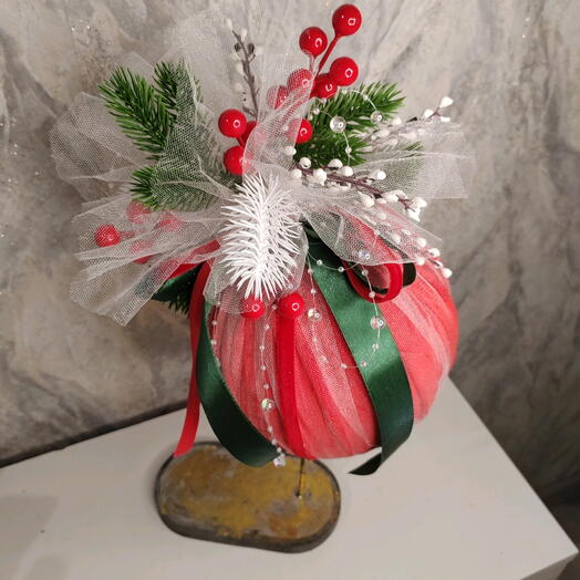 Новогодний шар на подставке 5