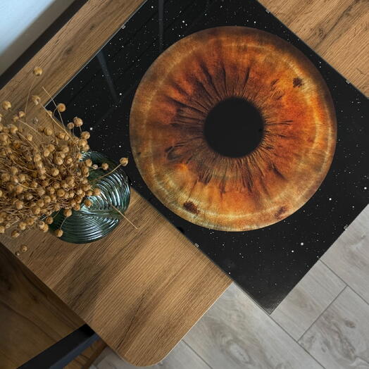 Одиночная фотосессия радужки глаза А3 в стекле