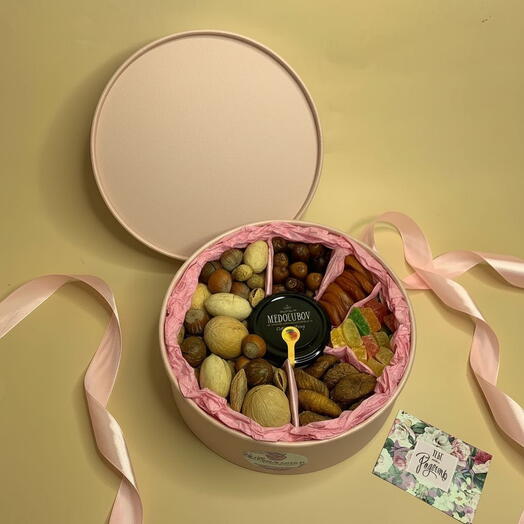 Set de regalo en Caja redonda "útil Mix M"