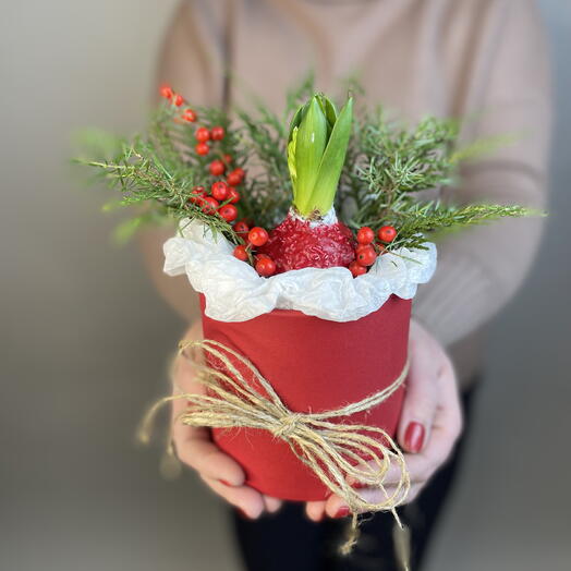 Композиция с гиацинтом в воске