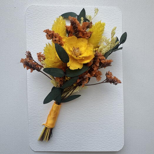 Открытка букет с сухоцветами ручная работа «Солнечная»