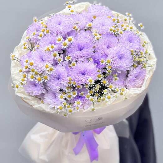 Букет из фиолетовых 💜 хризантем