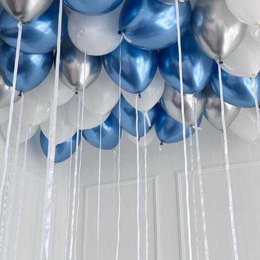 Шары к потолку — праздничный набор из 34 шаров 🎈