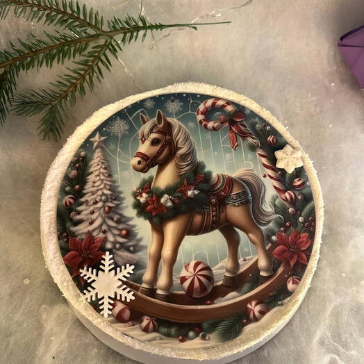 Новогодний торт Открытка