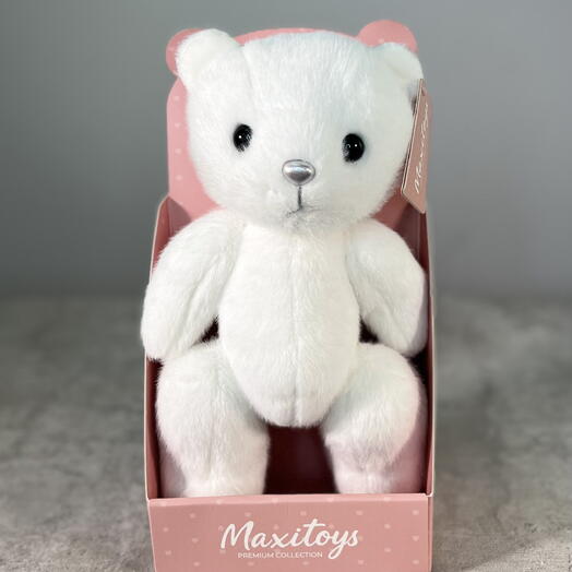 Игрушкa белый медведь в коробке