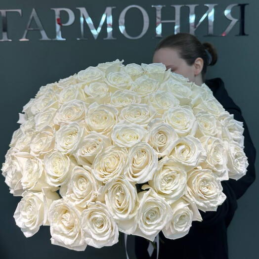 51 белая эквадорская Роза 🌹
