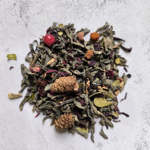 Зелёный чай с имбирём и брусникой (МарНа детокс)