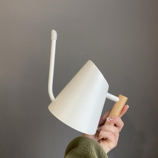 Лейка металлическая с деревянной ручкой