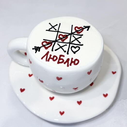 Торт в чашке Люблю