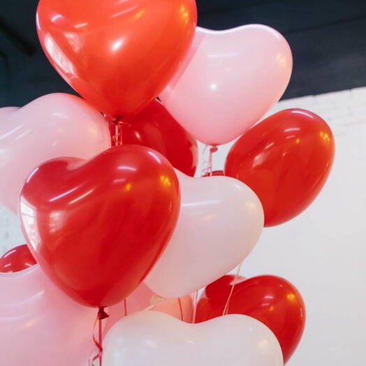 Шар сердце 30 см 12 шт
