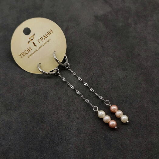 Удлиненные серьги-конго из искусственного