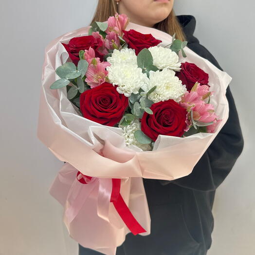 Авторский букет 💐 из красных роз