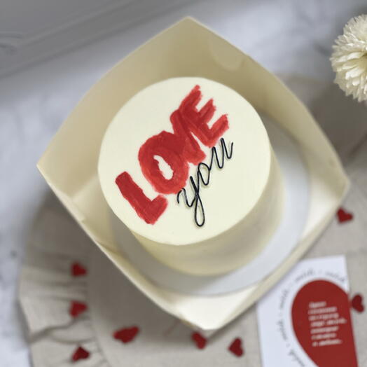 Бенто торт Love you на День Святого Валентина