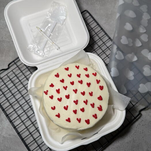 Бенто-торт с сердечками ♥️