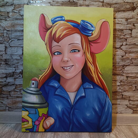 Озорная Гаечка Картина маслом на холсте