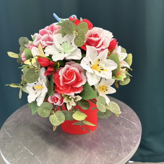 Букет из мыла ручной работы