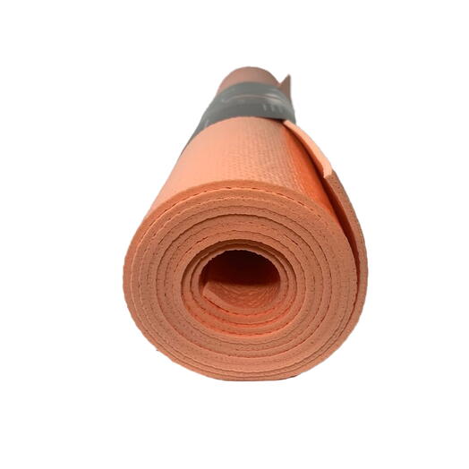 Коврик для йоги Puna RamaYoga, прочный, нескользящий, сделан в России.  185 x 60 х 0,3 см, персиковый