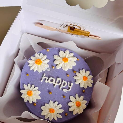 Бенто-торт happy с ромашками