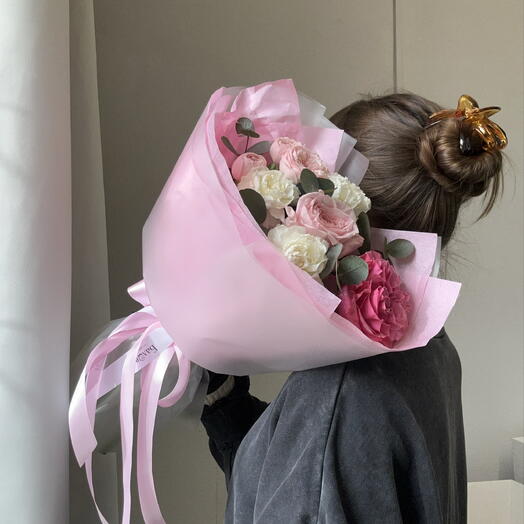 🔥 Букет как из Pinterest — пионовидные розы и микс