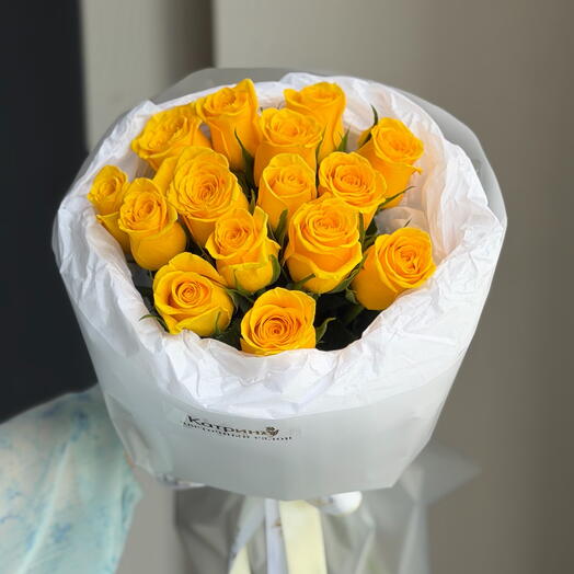 💛 Шок цена на 15 желтых роз