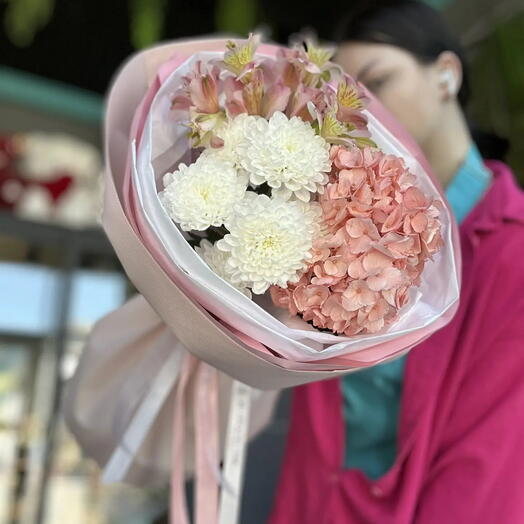 Мини букет с гортензией 🌸