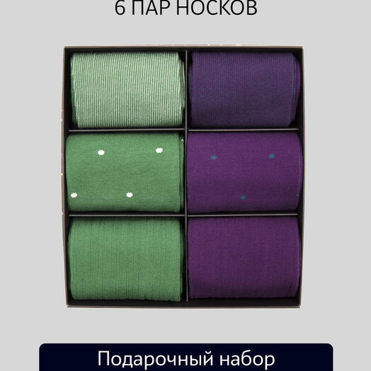 Подарочный набор мужских носков Tezido Н63, 6 пар