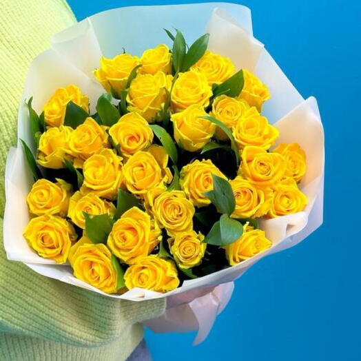 29 жёлтые розы