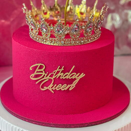 Торт 2 кг Birthday Queen с короной и блестками