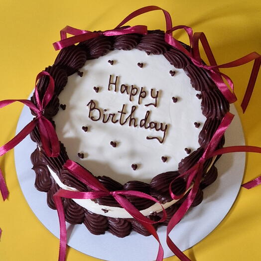 Торт Ламбет Happy Birthday! на день рождения с сердечками, 2 кг