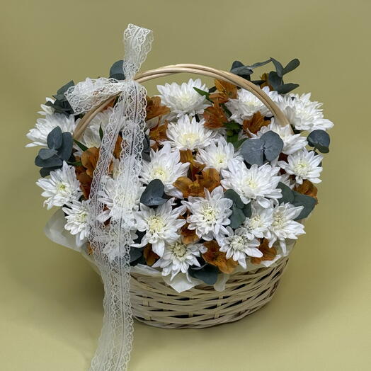 Цветы в корзине 04