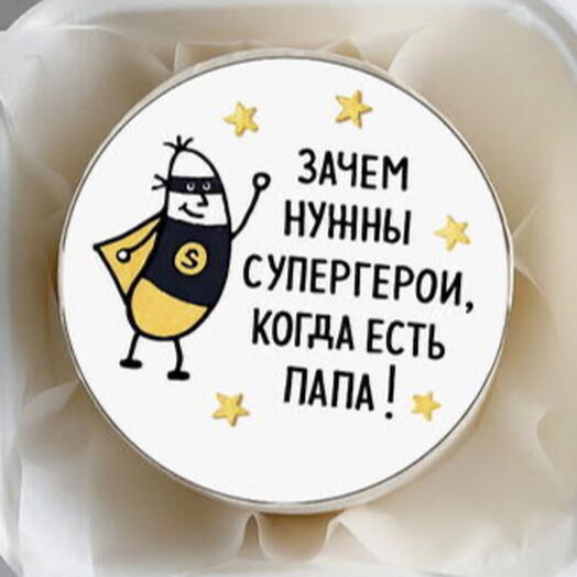 Бенто торт папа супергерой