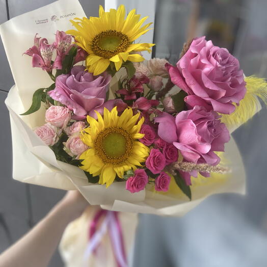 Букет с Подсолнухами «Flowers for u🌻